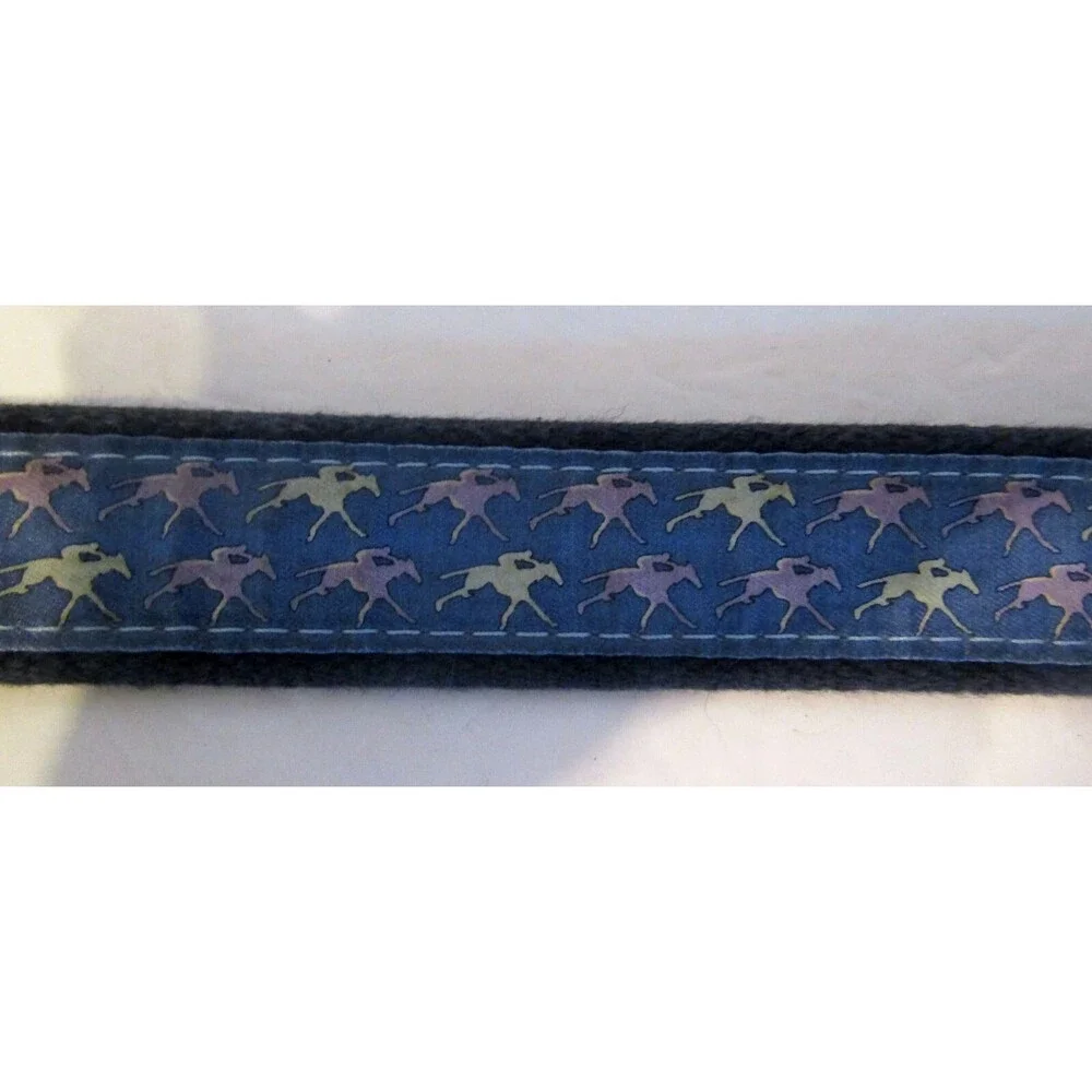 Vineyard Vines Kentucky Derby Canvas Club Belt Equestrian Horse Size M
